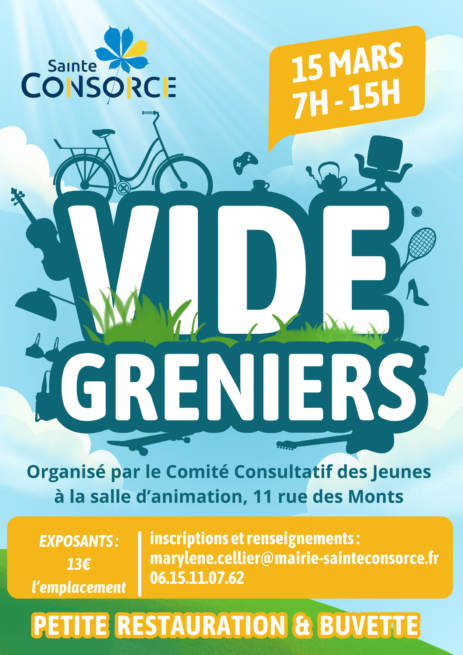 affiche événement vide grenier 2025